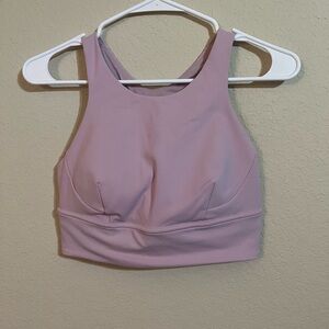 Lululemon Athletica Wunder Train Longline Sports Bra - Pink Peony